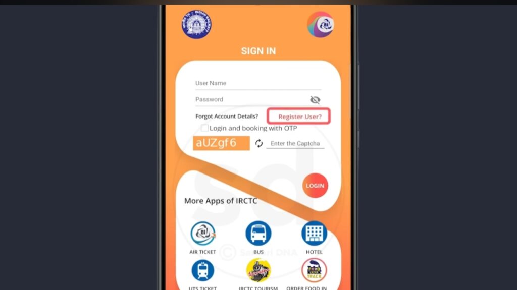 IRCTC Account Create