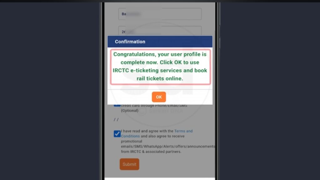 IRCTC Account Create