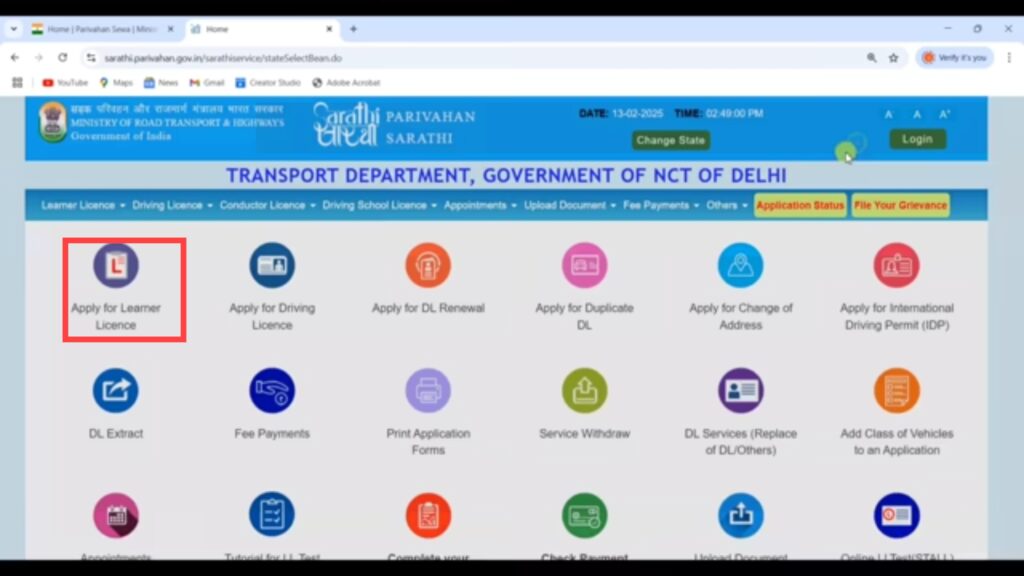 Driving Licence Apply Online